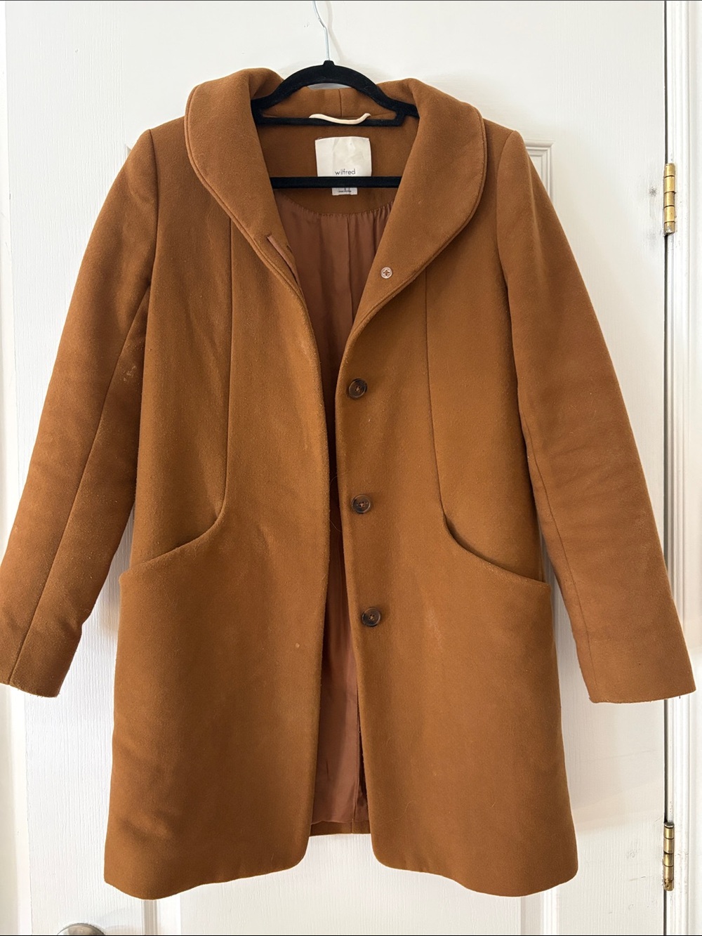 Aritzia Tan Pea Coat